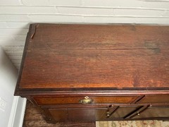 Antique English Oak Welsh Dresser Cupboard Storage Cabinet