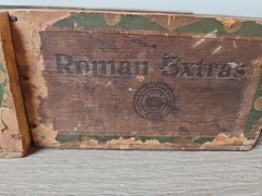 Antique Early Primitive Wood 5 Drawer Handmade Apothecary Roman Cigar Cabinet
