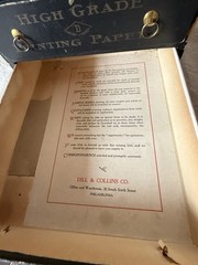 Antique Advertising Cabinet Dill & Collins High Grade Printing Paper Phila Wood+