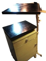 Antique A. S. Cole Medical Cabinet Dentist Doctor Hospital Swinging Tray