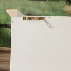 Vtg Exposures 5 Door Wall Cabinet Shelf White Made In Italy Miniatures Display