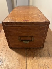 Vintage Weis Oak Single Drawer Card Catalog