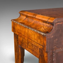 Antique Pier Cabinet, English, Walnut, Glazed Display Bookcase, Victorian, 1860