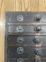 Hindu Asian 8 Drawer Cabinet Wooden Metal Handmade Jewelry Spice Sm.Organizer