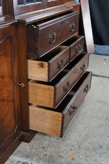Baker Manor House English George III Mahogany Breakfront China Cabinet Bookcase