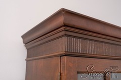 F70708: STICKLEY Mahogany 4 Door Breakfront Bookcase Cabinet