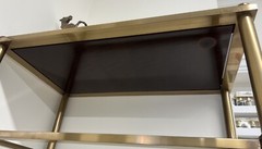 Brass and Walnut Frasier Etagere By Baker Laura Kirar Collection Shelf