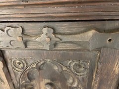 ANTIQUE BAROQUE CARVED OAK CABINET