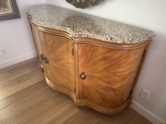 Beautiful Large Bernhardt Brand China Hutch with Granite Top