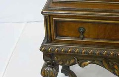 Beautiful Hand-Painted Oriental Cabinet With Elaborate Woodwork- 18″ x 40″ x 66″