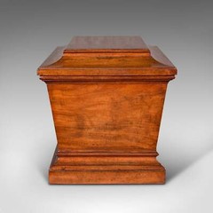 Large Antique Sarcophagus Cellarette, English, Mahogany, Wine Cooler, Regency
