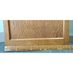 Tiger Oak Sewing Machine Cabinet Empty Antique Wood Workstation Side Table Flip