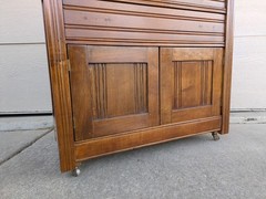 Antique Victorian Eastlake Dry Sink Wash Stand Kitchen Cabinet Scalloped S45