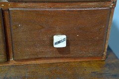 Antique Apothecary Cabinet White Porcelain Knobs vintage spice rack wood drawer