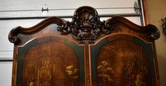 Asian Style Carved and Hand Painted Bookcase / Cabinet