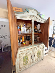 MAGNIFICENT Italian Painted Armoire!