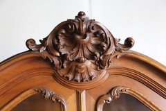 Antique French China Hutch ~French Vaisselier~ Carved Walnut Buffet Cabinet