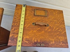 Library Bureau Sole Makers Tiger Oak File Cabinet Parts Side Back Tag Drawers