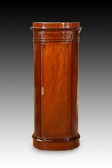 Biedermeier column or bollard type cabinet. Wood. 20th century.