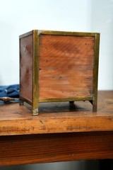 Antique Apothecary Cabinet Brass Watchmaker Industrial Drawer Organizer Vintage
