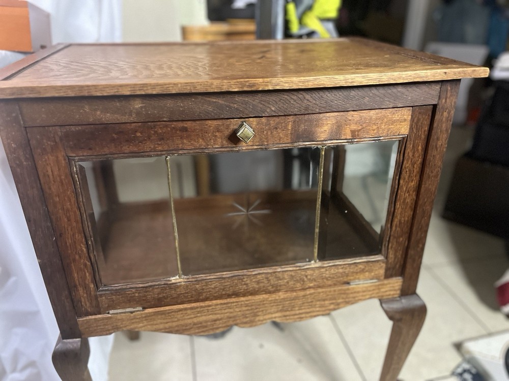 1900s Antique Wooden Butlers Cabinet