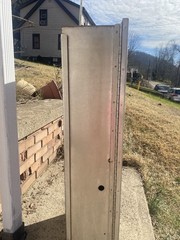 Vintage Retro Industrial Silver Metal Hanging Cabinet by Eagle Machinery Co