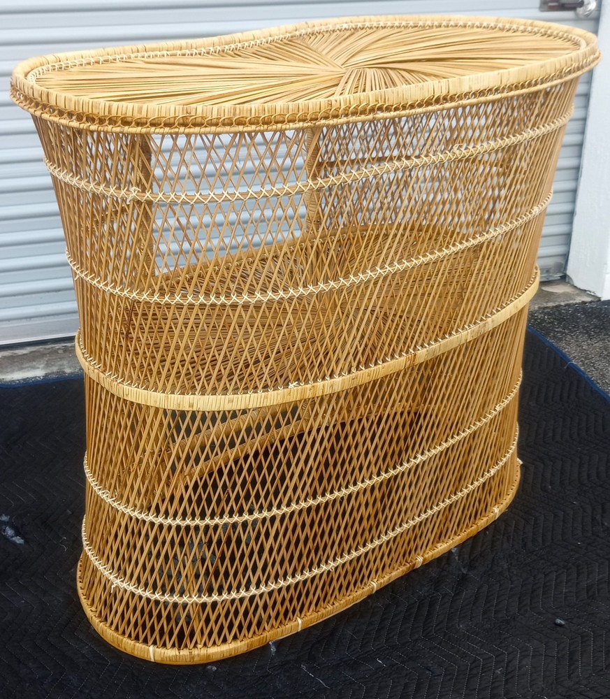 Vintage Rare Unique Custom Sunburst Bohemian Wicker Bar Philippines
