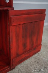 LF60777: Shaker Style Country Red Painted Finish Hutch