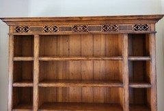 Vintage Oak China hutch cabinet by Hickory Chair Co. Custom built & finish