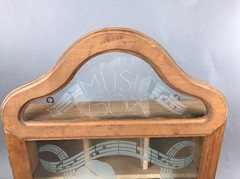Music Gramophone record player wood hanging wall curio box