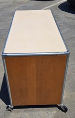 Fleetwood Mid-Century Modern Industrial Rolling Credenza Cabinet Henry P Glass