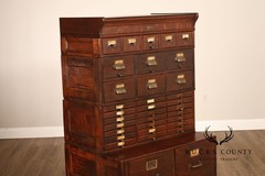 Yawman & Erbe Antique Oak Multi-Drawer File Cabinet