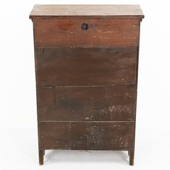 Antique early 20th c Childs childrens Wood Step back Kitchen Cupboard