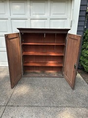Antique Primitive American Upper Hutch Pantry Cupboard 19th Century