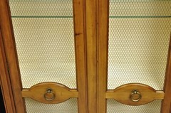 Vintage Baker Hollywood Regency Cherry Wood 2 Door Curio Cabinet Bookcase – Pair