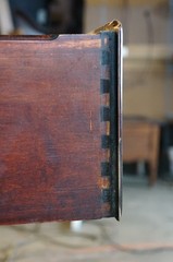 Mid Century Mahogany Stepback China Display Cabinet Hutch Bookcase 68″