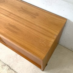 Scandinavian Modern Teak Veneer Credenza or Media Cabinet