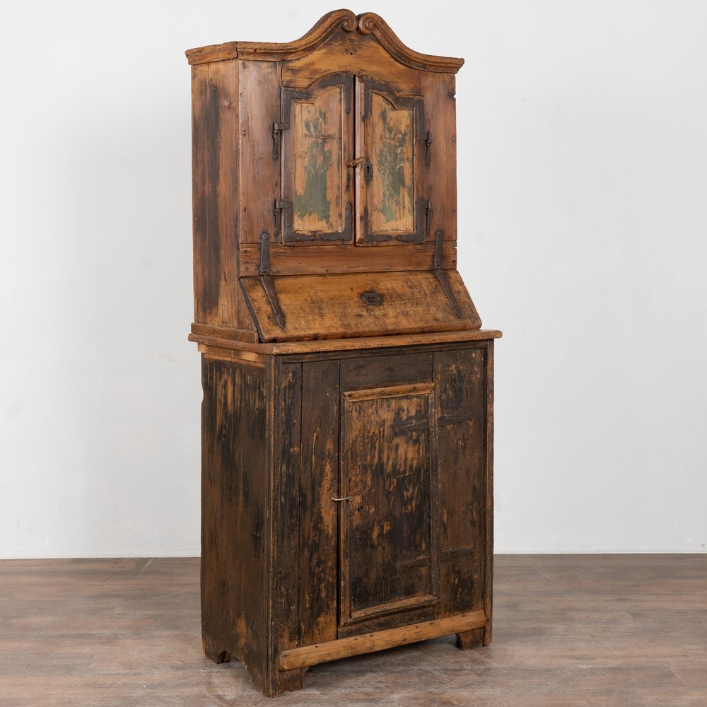 19th-Century Hungarian Rustic Pine Cabinet Cupboard
