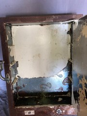 Vtg Mid Century Metal Recessed Medicine Cabinet Chrome Sconces Old Hotel 415-25B