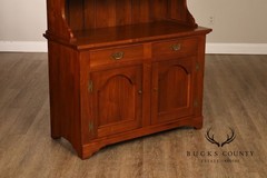 E.A. Clore Bench Made Solid Walnut Step Back Hutch