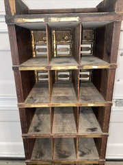 Antique Post Office Boxes Metal Cabinet Vintage United States P.O. Box 24 Door