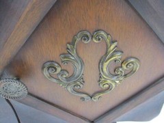 large Apothecary Bathroom Medicine Kitchen Cabinet Wood Art deco Cut Glass