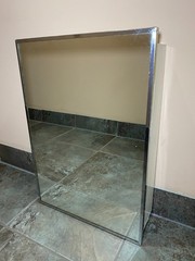 Vintage Art Deco Recessed Medicine Cabinet Mirror Metal Bathroom Wall Cabinet