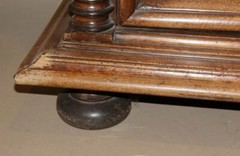 17th c French Louis XIV Baroque Flame Walnut Two Part Cupboard