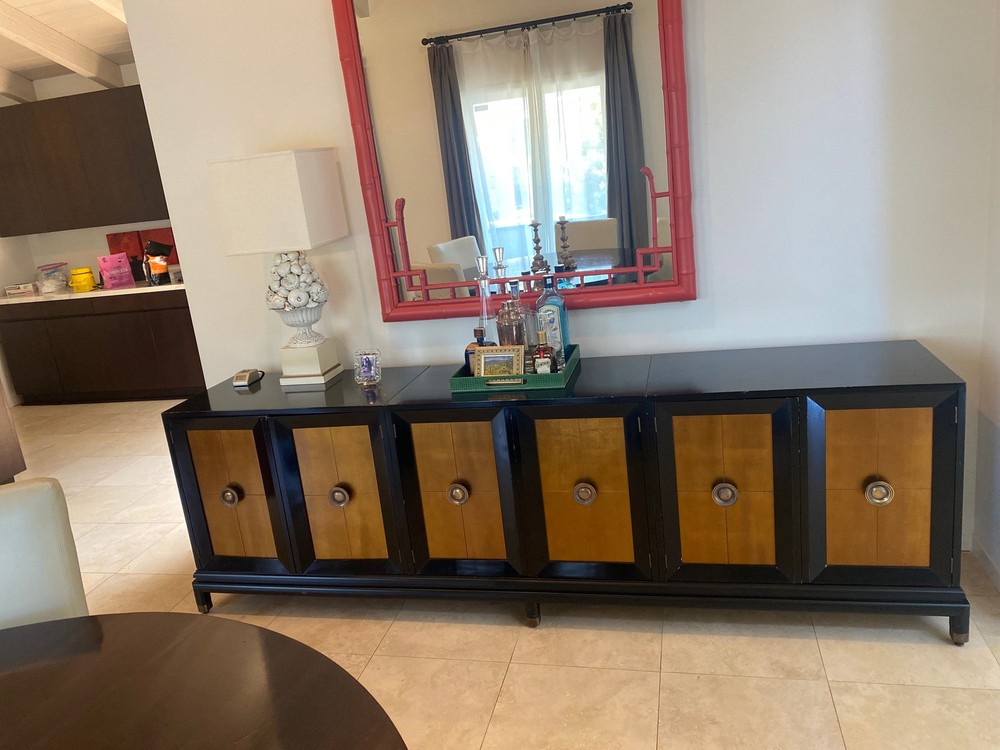 Renzo Rutili forJohnson Furniture 1950s Hollywood Regency Credenza
