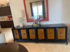 Renzo Rutili forJohnson Furniture 1950s Hollywood Regency Credenza