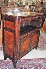 French Antique Burl Walnut Tall Sideboard Cabinet Circa 1780 | Dining Furniture