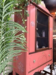 China Hutch, Eastlake Style, Painted, Refinished, Vintage