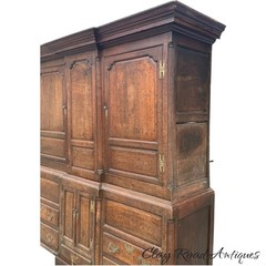 Antique Large Cupboard cabinet Georgian chippendale 1780 housekeepers Livery