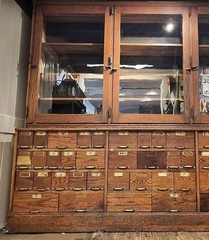Antique 1891 W.C. Heller & Co. Wood/Metal Drawer Collectible Display Organizer